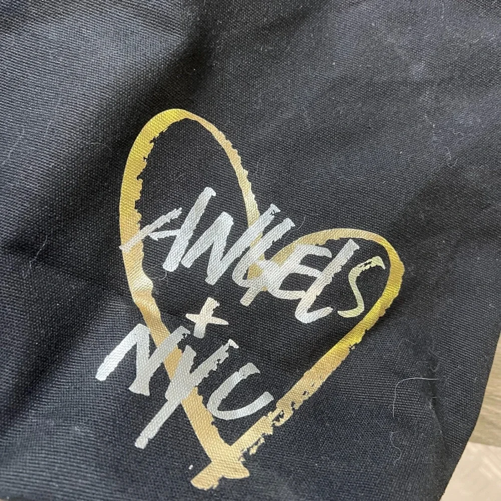 Victoria's Secret Tote Bag Womens OS Black Gold Star NYC 2018 Fashion Show Zip